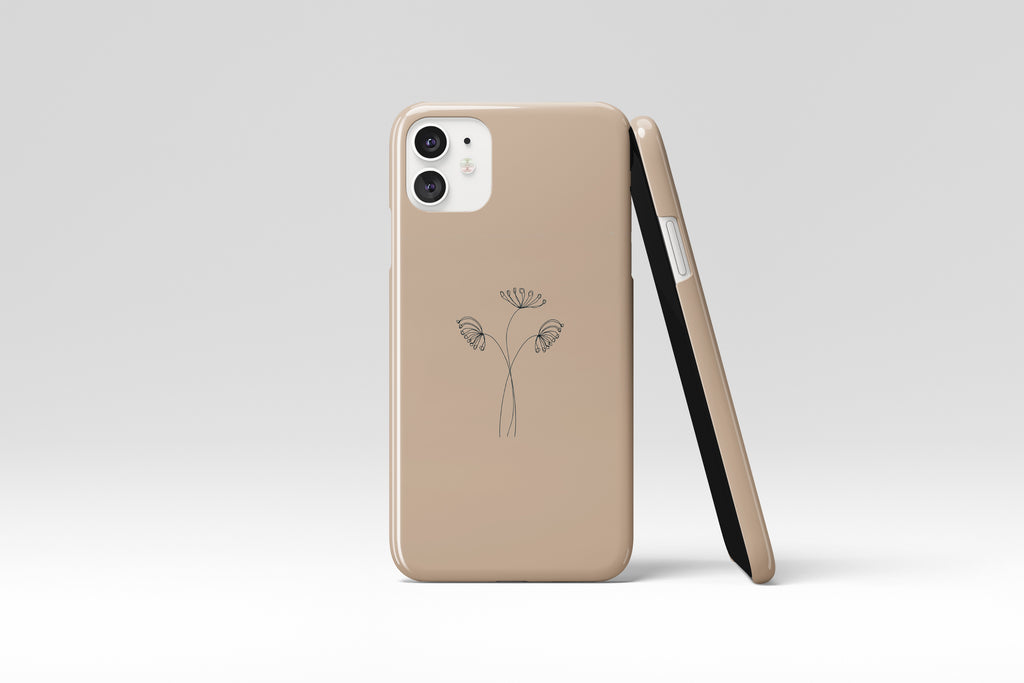 Minimal Flower (Nude) Mobile Phone Cases - Casetful