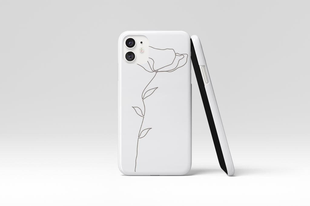 Flower Line Art Mobile Phone Cases - Casetful