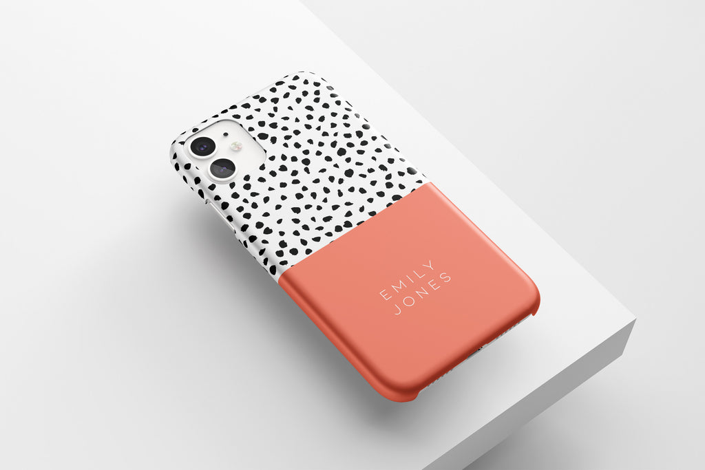 Dotty Name (Coral) Mobile Phone Cases - Casetful