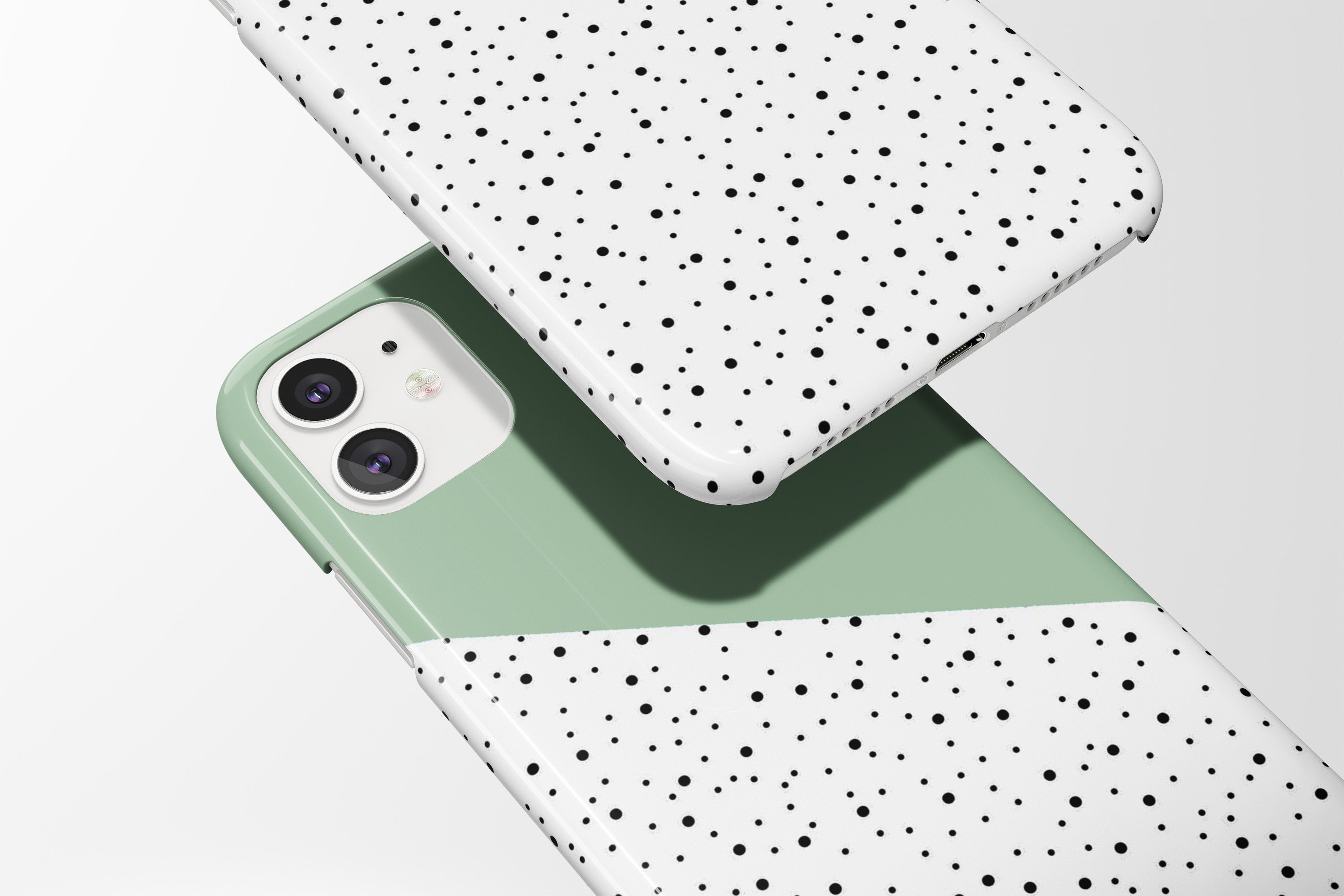Geo Spots (Pastel Green) Mobile Phone Cases - Casetful