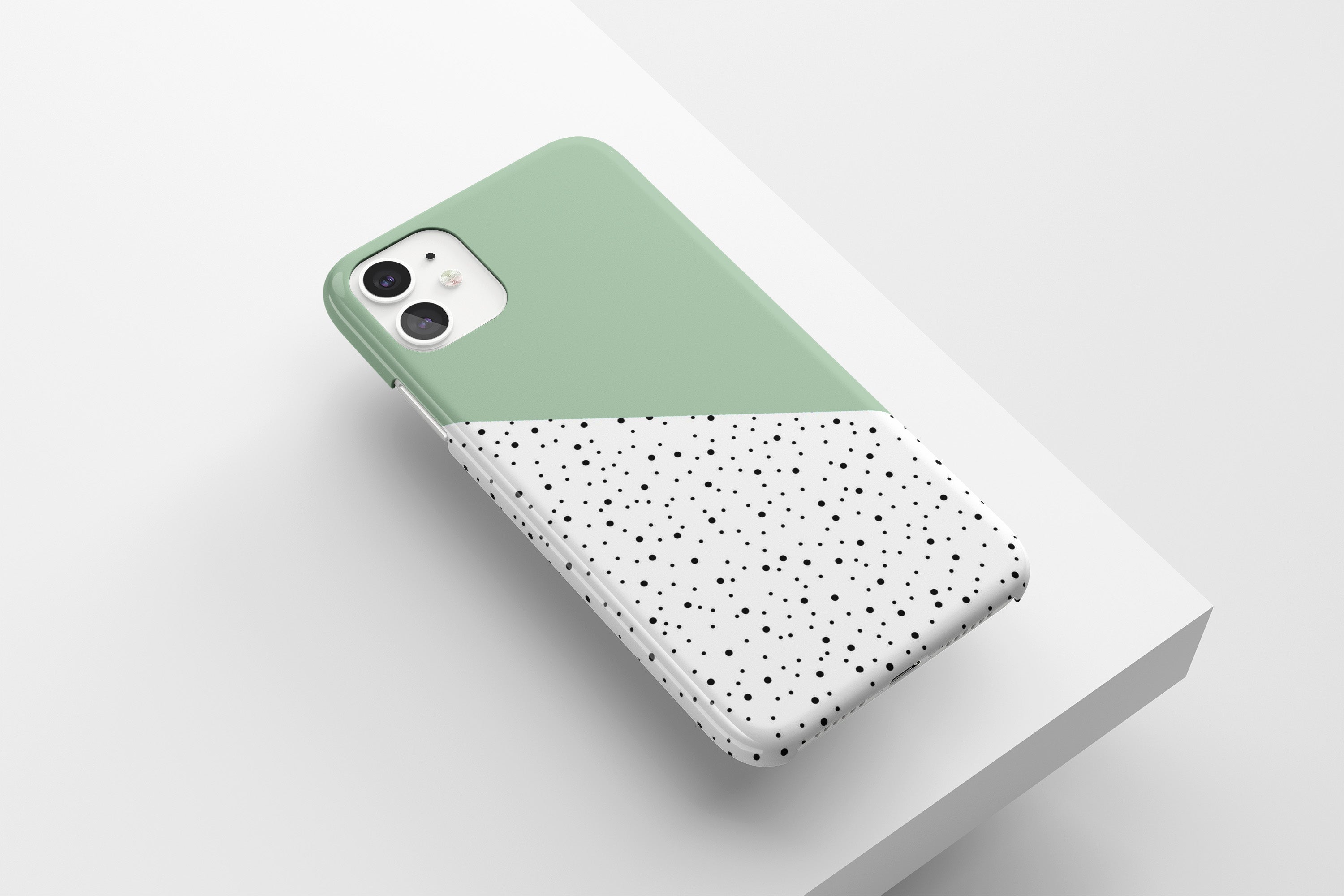 Geo Spots (Pastel Green) Mobile Phone Cases - Casetful